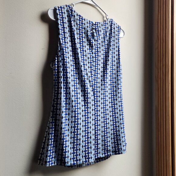 Calvin Klein Geometric Print Sleeveless Blouse Size Small - Picture 11 of 14